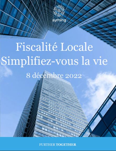 SIMI 2022 Conférence Fiscalité locale Ayming France